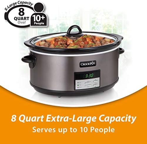 Crock-Pot 8 Quart Programmable Slow Cooker with Auto Warm