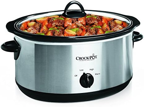 Crock-Pot 7 Quart Oval Manual Slow Cooker – Stainless Steel