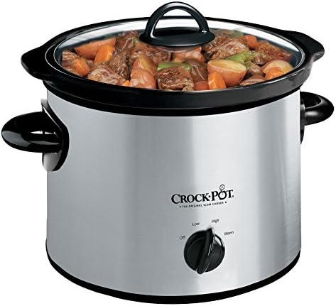 Crock-Pot 3 Quart Manual Slow Cooker – Silver